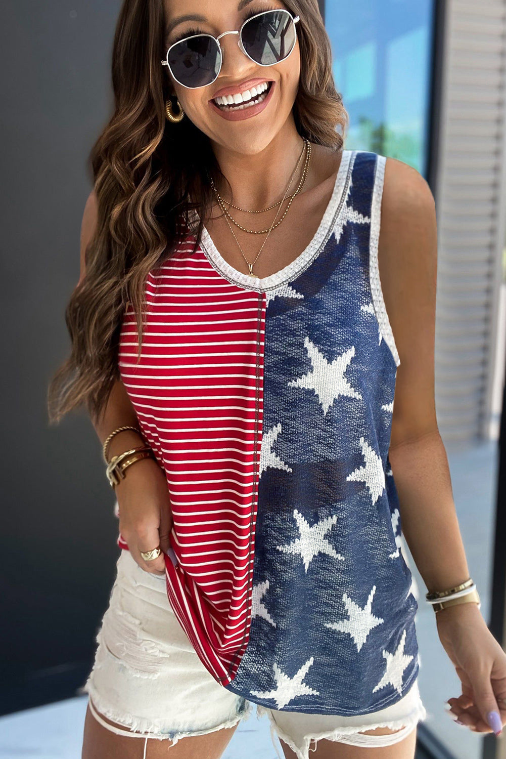 American Flag Stars & Stripes Tank Top