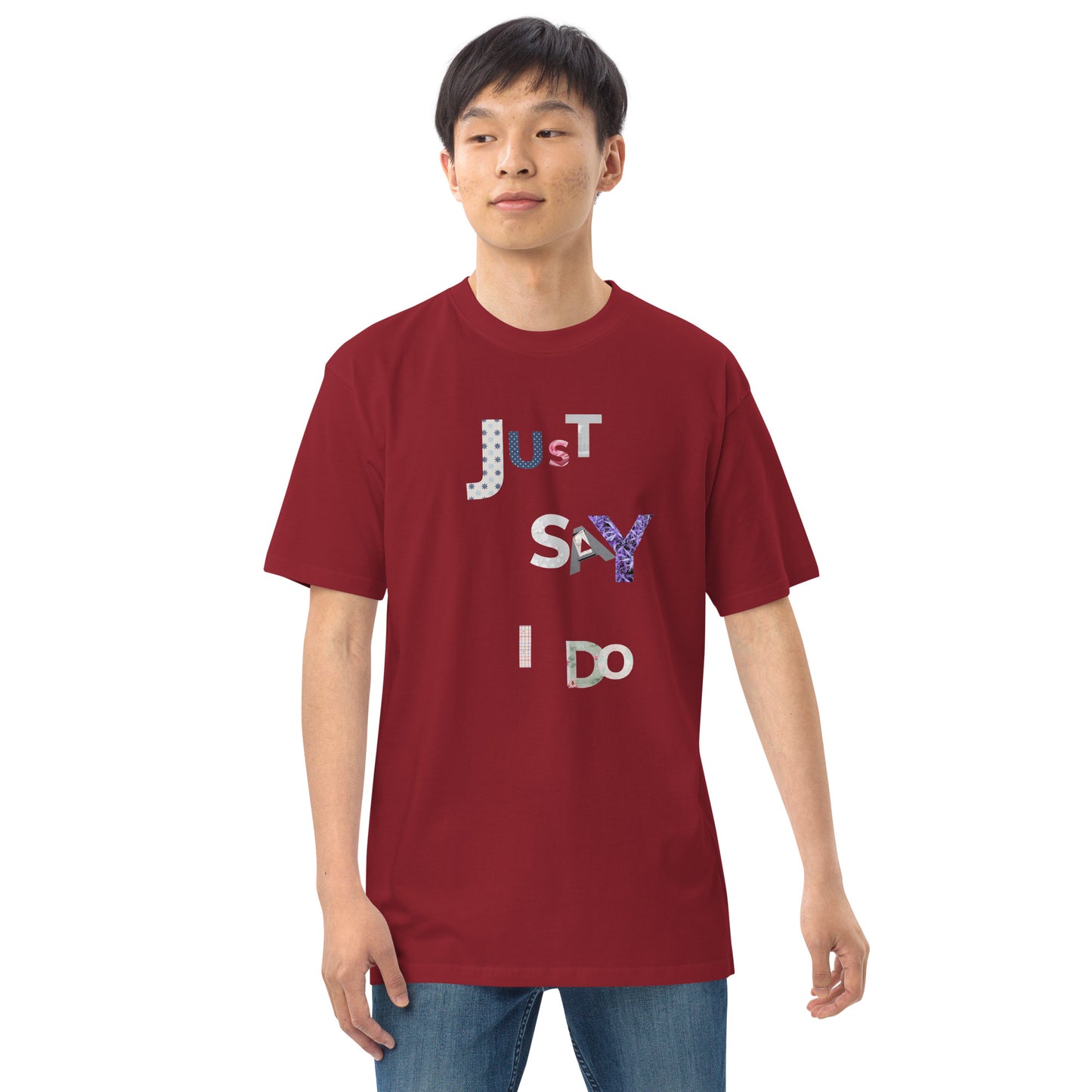 Men’s premium heavyweight tee - Just say I Do