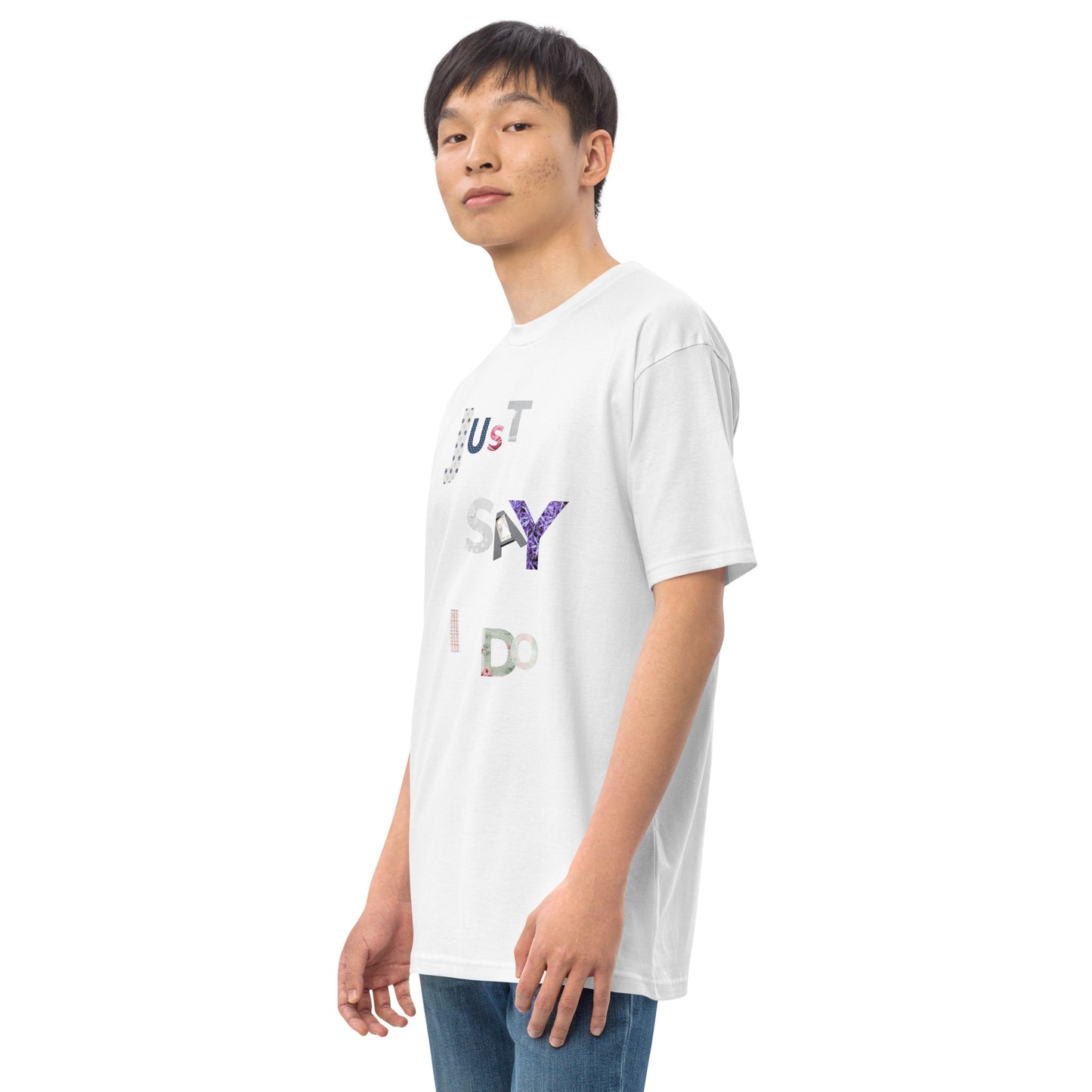 Men’s premium heavyweight tee - Just say I Do