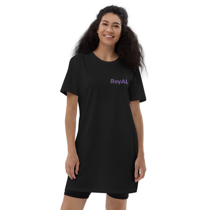 Organic cotton t-shirt dress- Royal