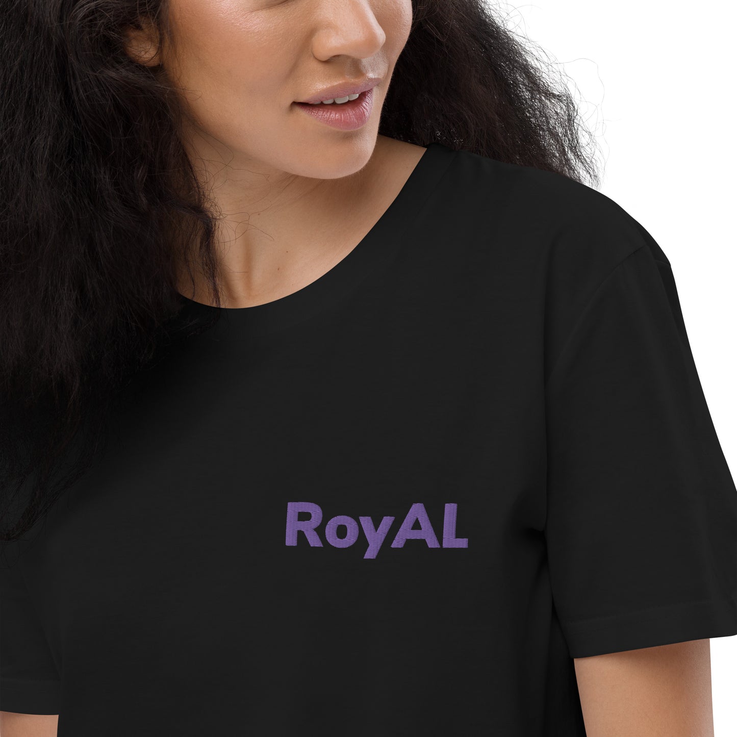 Organic cotton t-shirt dress- Royal