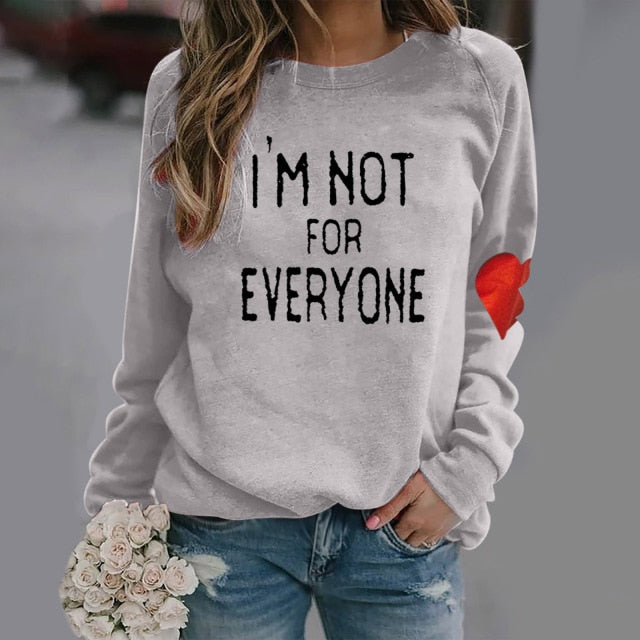 Fashion O-Neck Love Letter Print Sweatshirt