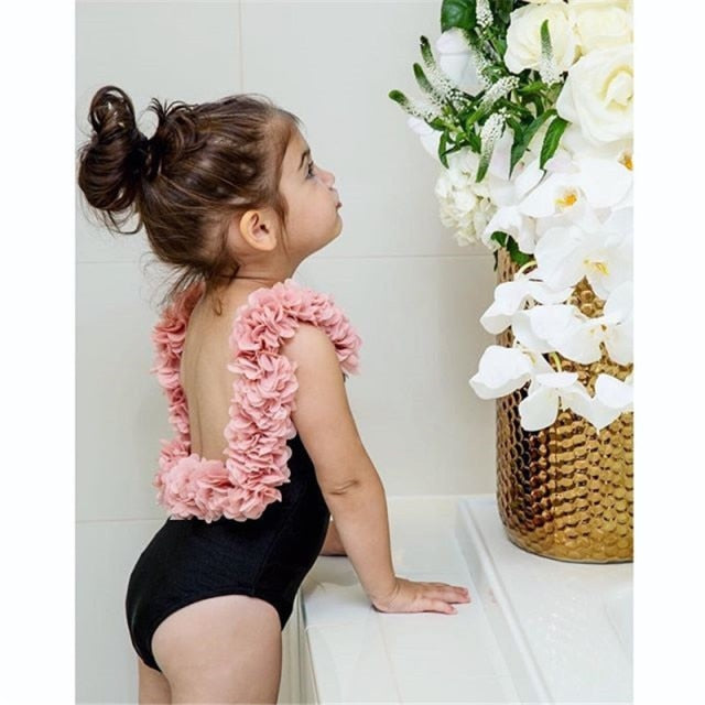 One Piece Swimwear Baby Girl Floral Strap Swimsuit Swimwear Swimming Suit Children Little Girls Summer Holiday Beach Wear