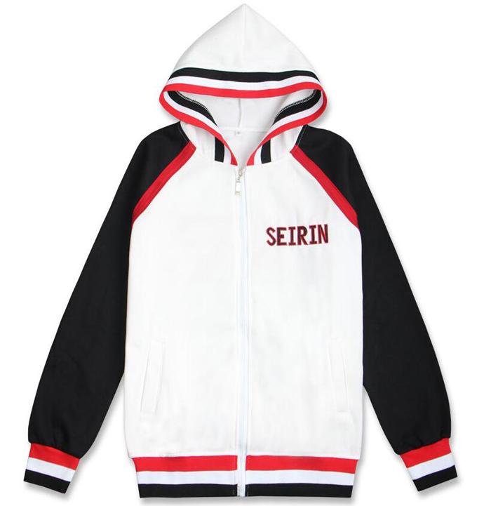 Mens Kuroko's Basketball / Kuroko no Basuke SEIRIN School Uniform Costume Kuroko Tetsuya Hooded Hoodie Jacket