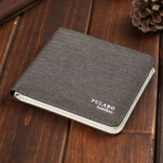 2017 Hot Selling! Mens Short Denim Fabric Wallet Best Soft Canvas Purse Bifold Fashion Ultra-thin Male Wallet Casual Money Bag