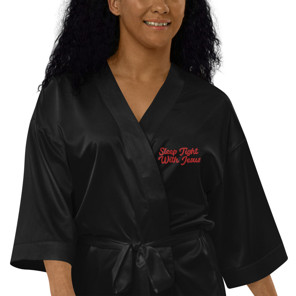 Satin robe