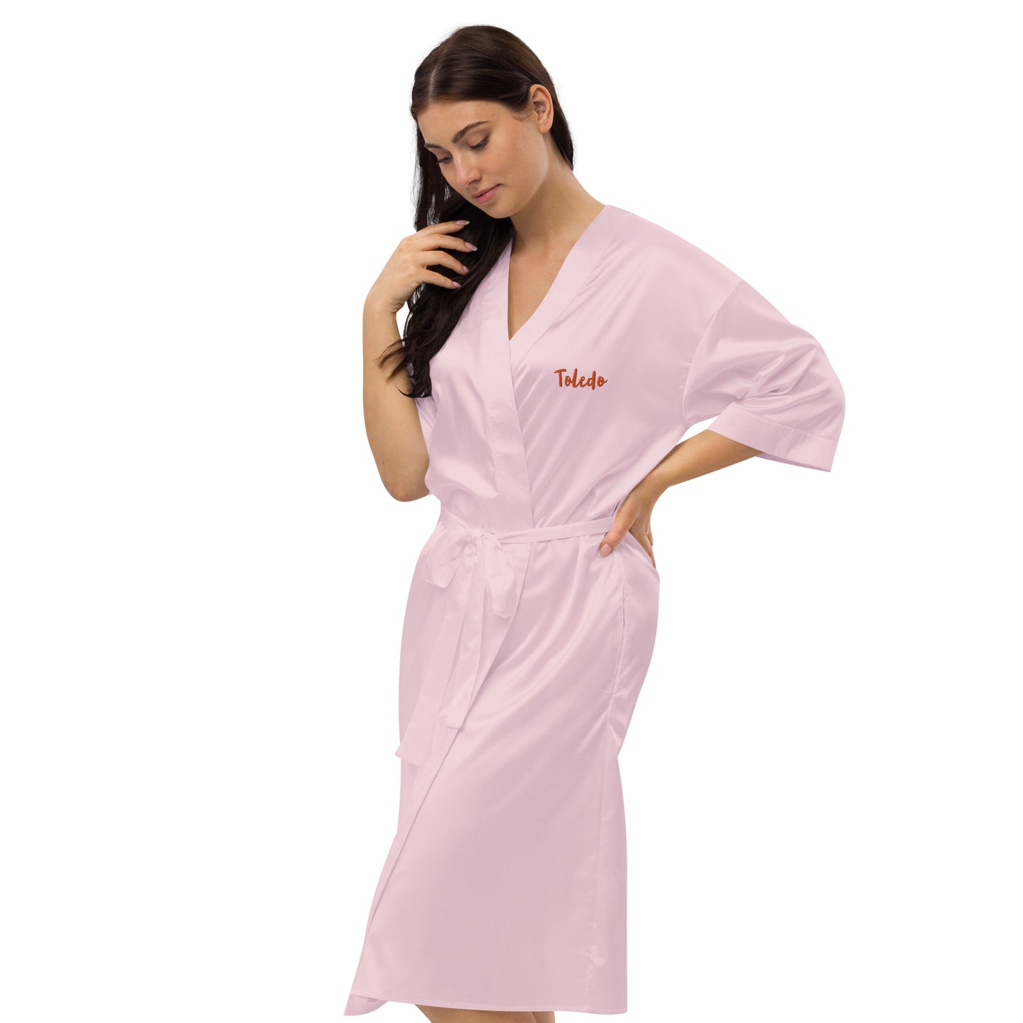 Satin robe