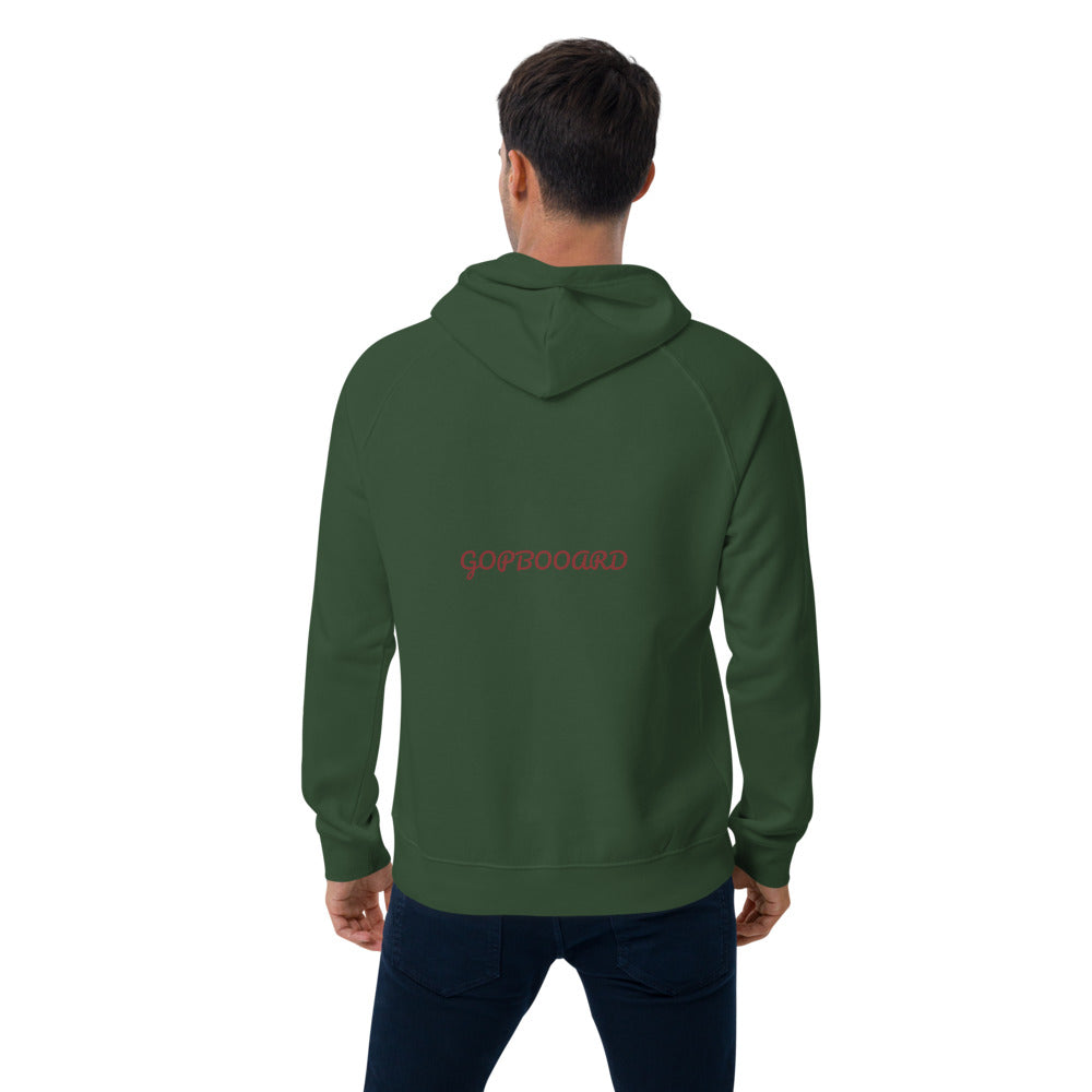 Unisex eco raglan hoodie-Moving..