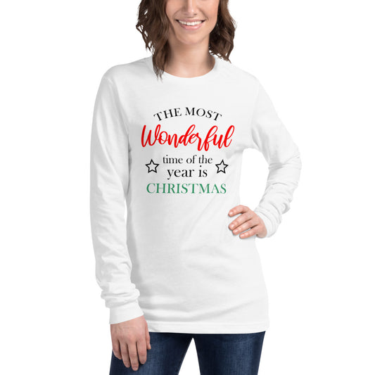 The Most Wonderful Time ... Chirstmas - Unisex Long Sleeve Tee