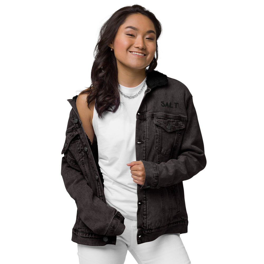 Unisex denim sherpa jacket-SALT