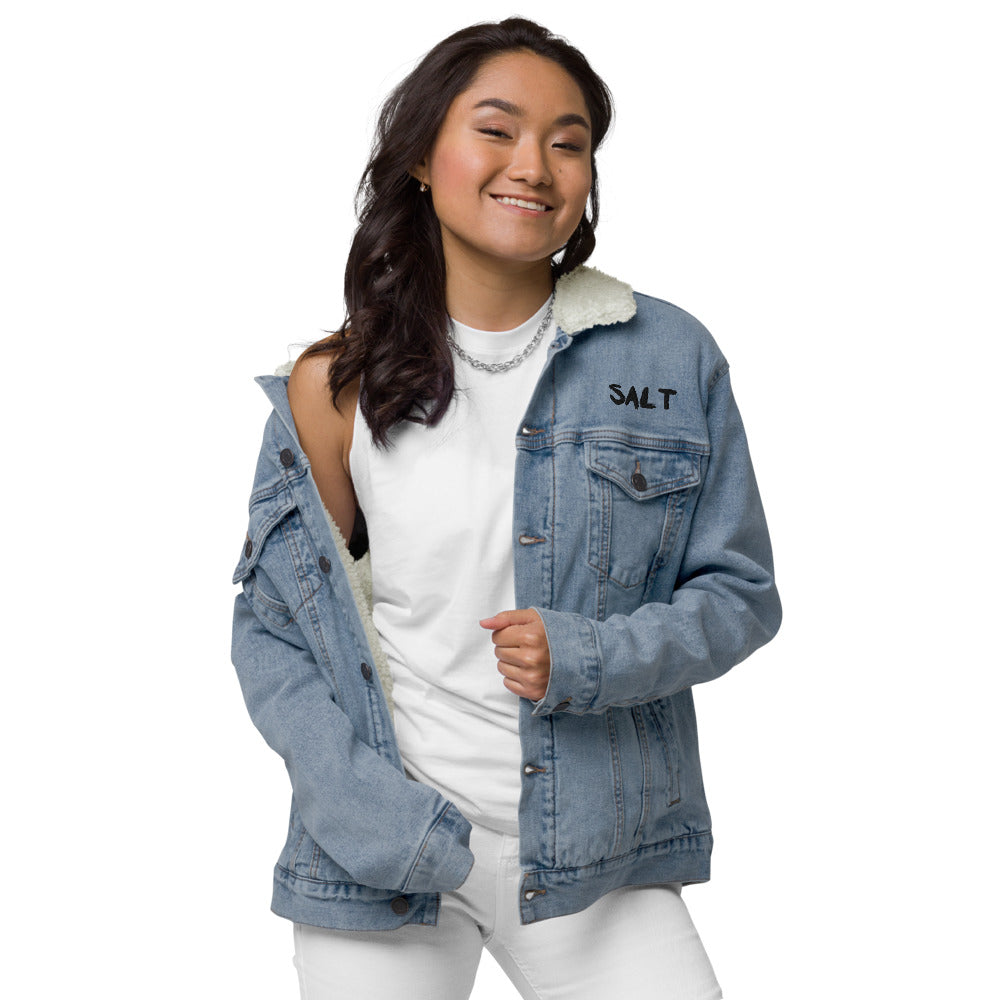 Unisex denim sherpa jacket-SALT