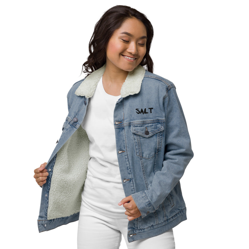 Unisex denim sherpa jacket-SALT