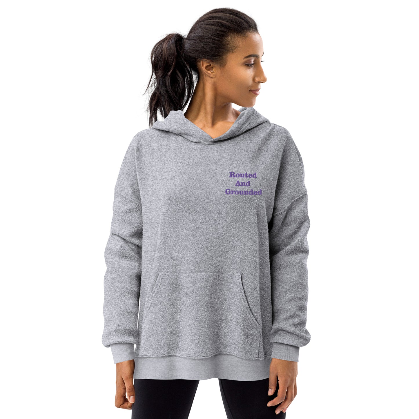 Unisex sueded fleece hoodie