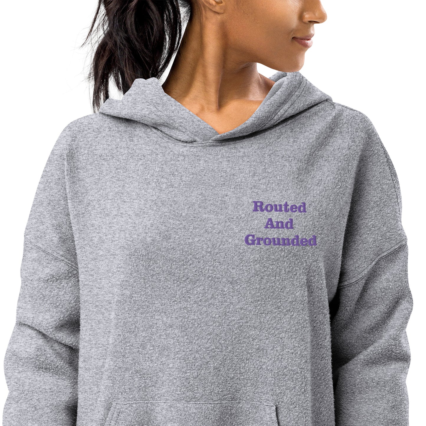 Unisex sueded fleece hoodie