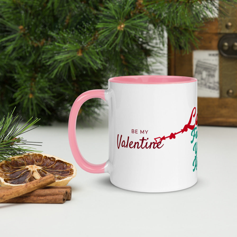 Mug with Color Inside -Be My Valentine's