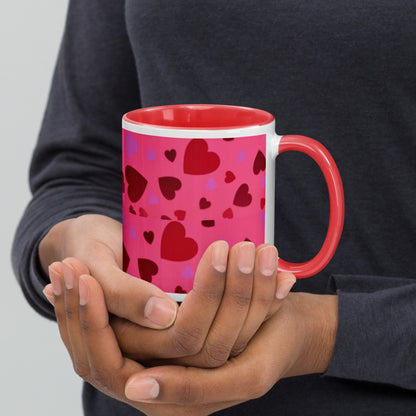 Mug with Color Inside - Hearts