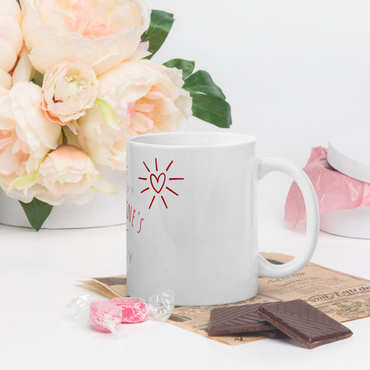 White glossy mug - Happy Valentine's Day