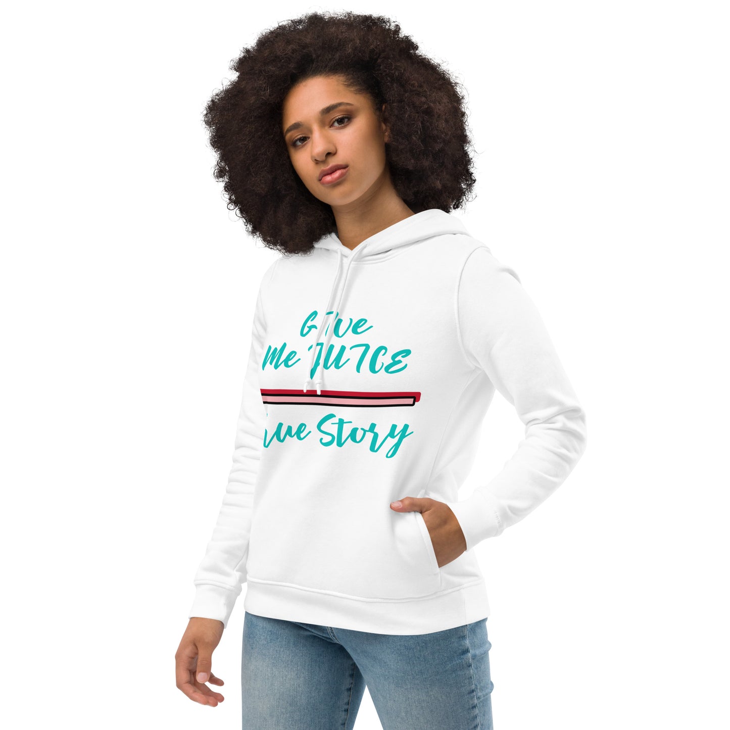 Women's eco fitted hoodie- True Story