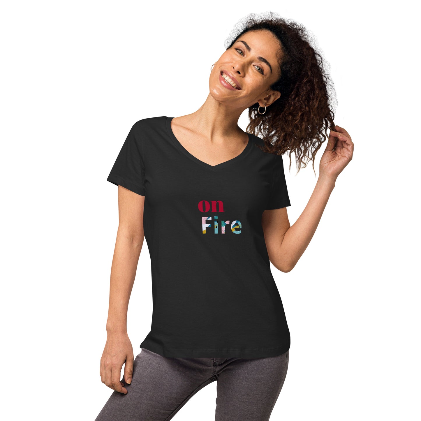 Women’s fitted v-neck t-shirt