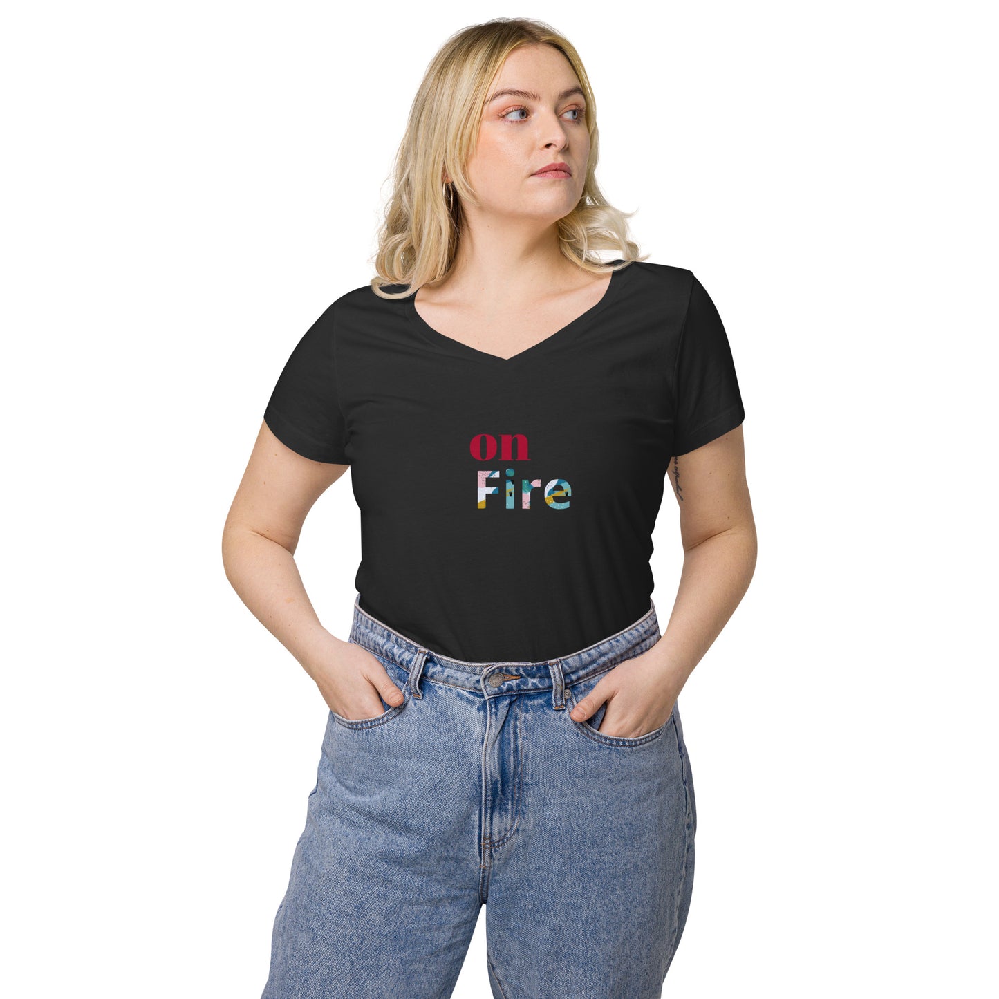 Women’s fitted v-neck t-shirt