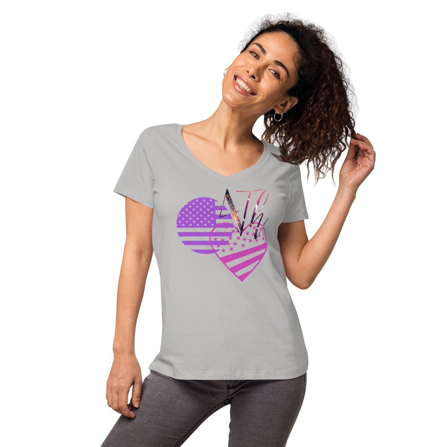 Women’s fitted v-neck t-shirt