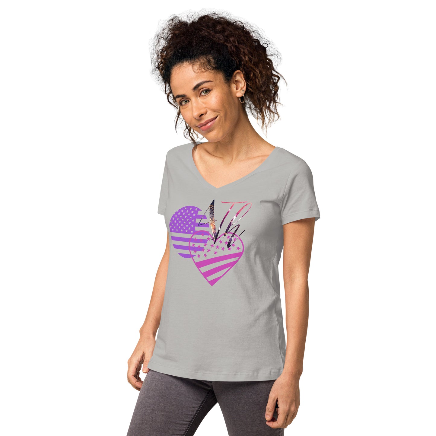 Women’s fitted v-neck t-shirt