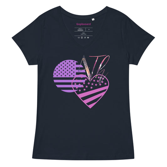 Women’s fitted v-neck t-shirt