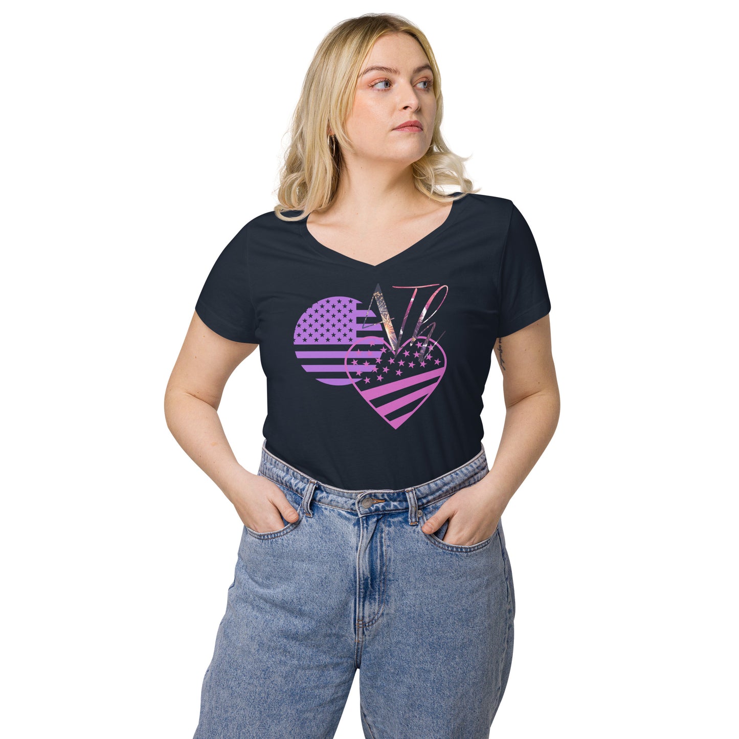 Women’s fitted v-neck t-shirt