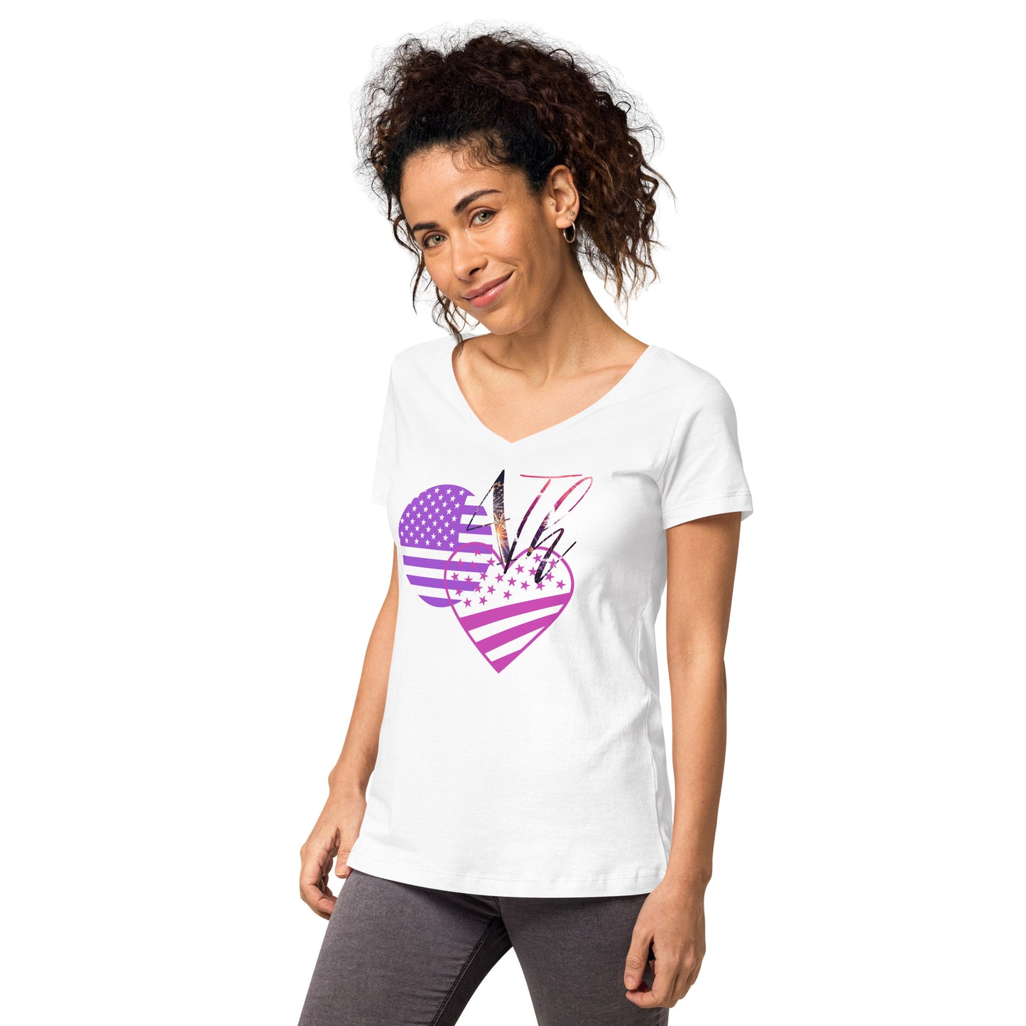 Women’s fitted v-neck t-shirt