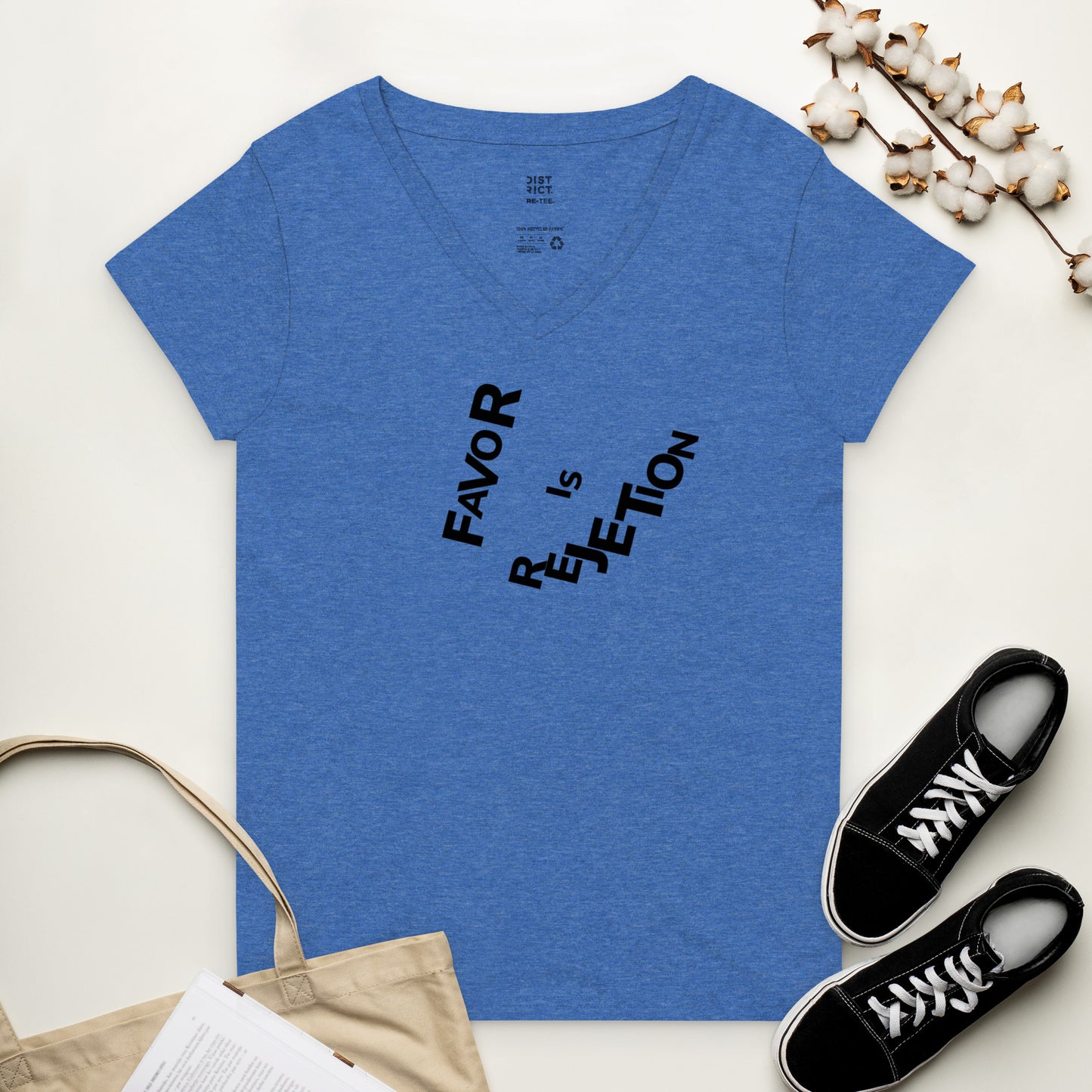 Women’s recycled v-neck t-shirt