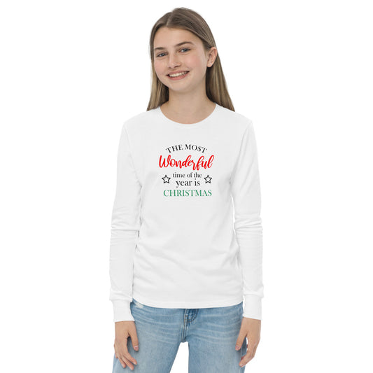 The Most Wonderful Time ... Chirstmas - Youth long sleeve tee