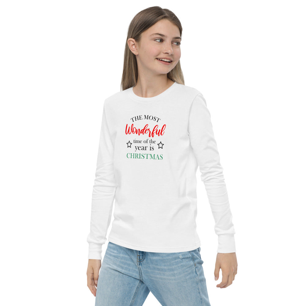 The Most Wonderful Time ... Chirstmas - Youth long sleeve tee