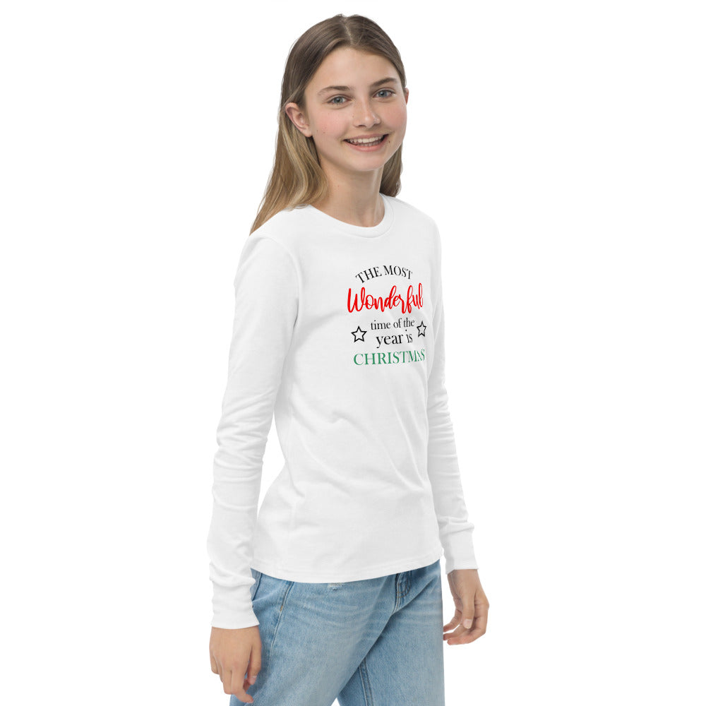 The Most Wonderful Time ... Chirstmas - Youth long sleeve tee